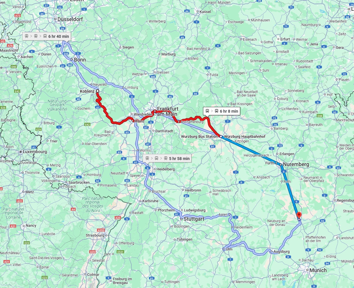 Anreise von Koblenz Zu Ingolstadt Über 