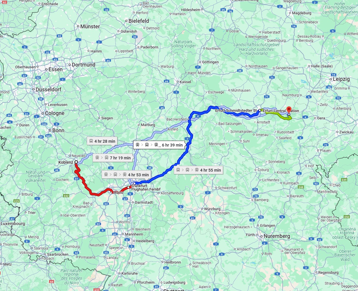 Anreise von Koblenz Zu Jena Über 