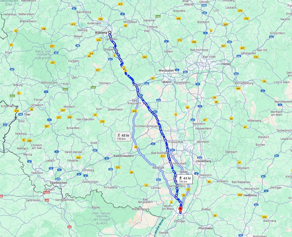 Anreise von Koblenz Zu Karlsruhe Über 
