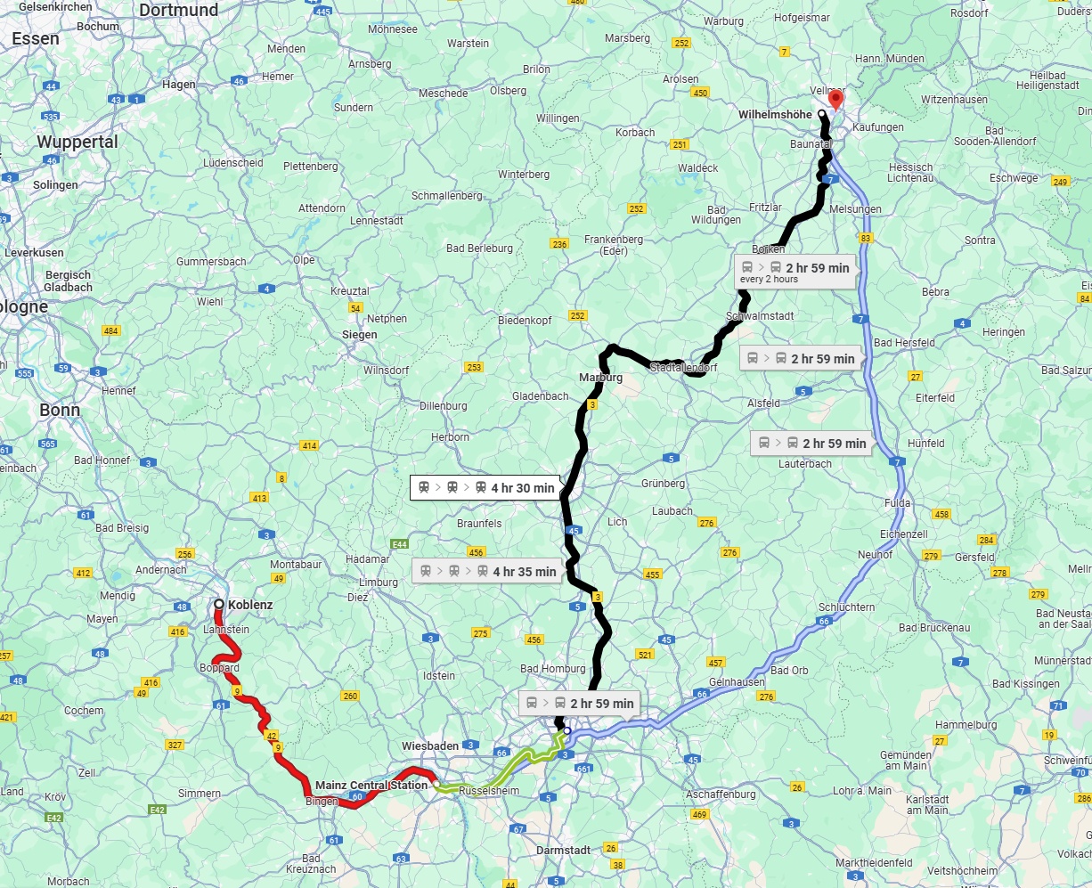 Anreise von Koblenz Zu Kassel Über 