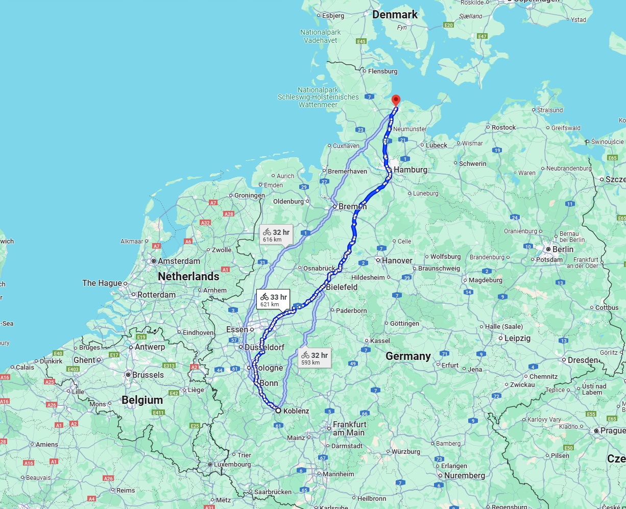 Anreise von Koblenz Zu Kiel Über 