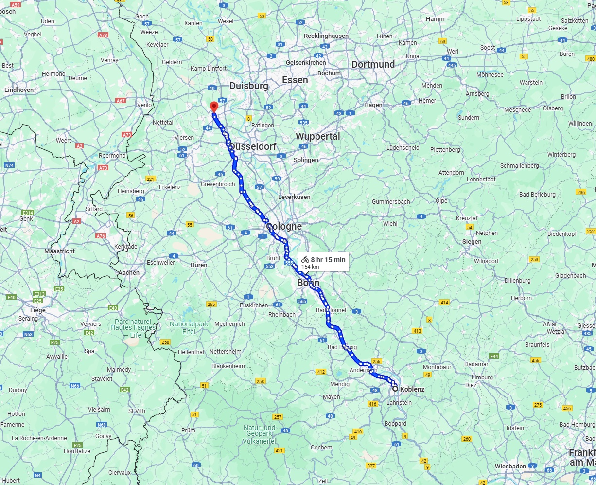 Anreise von Koblenz Zu Krefeld Über 