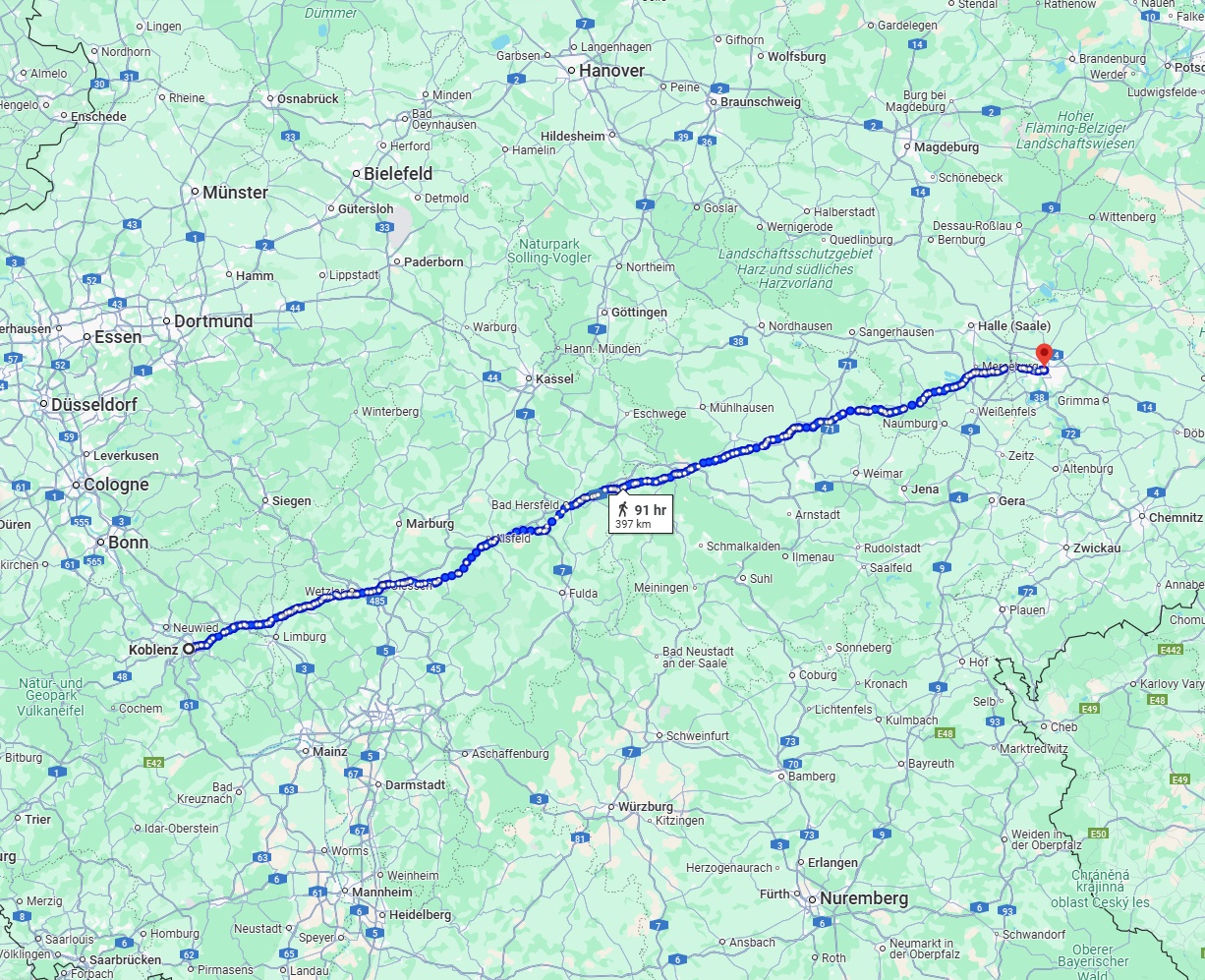 Anreise von Koblenz Zu Leipzig Über 