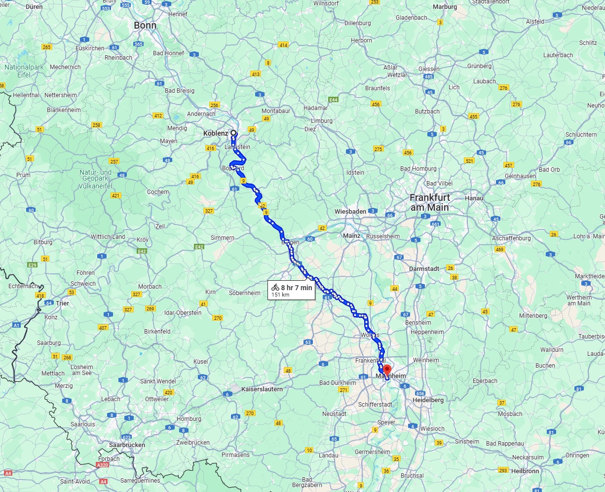 Anreise von Koblenz Zu Ludwigshafen am Rhein Über 