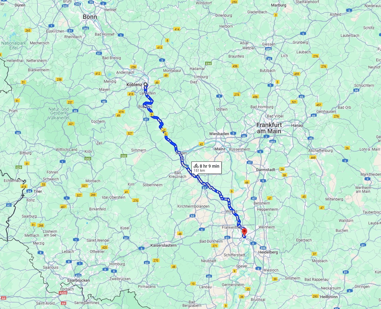 Anreise von Koblenz Zu Mannheim Über 