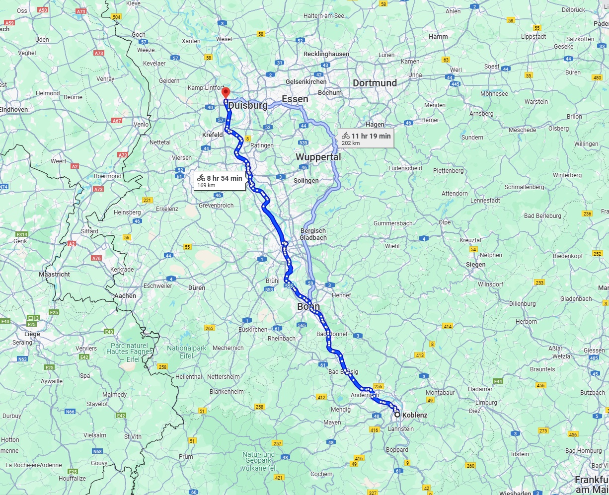 Anreise von Koblenz Zu Moers Über 