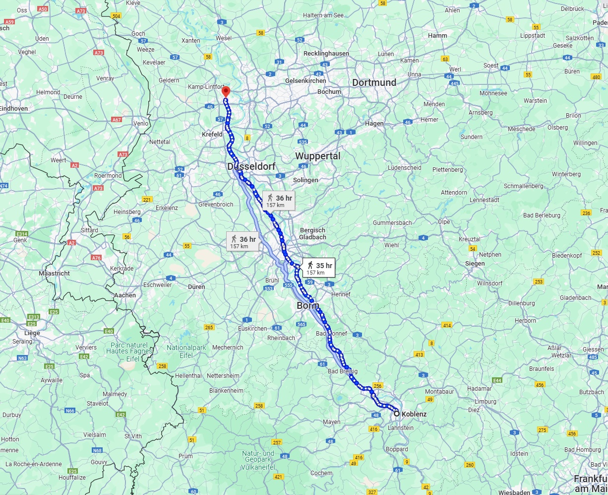 Anreise von Koblenz Zu Moers Über 