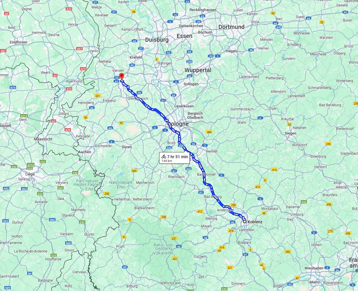 Anreise von Koblenz Zu Mönchengladbach Über 
