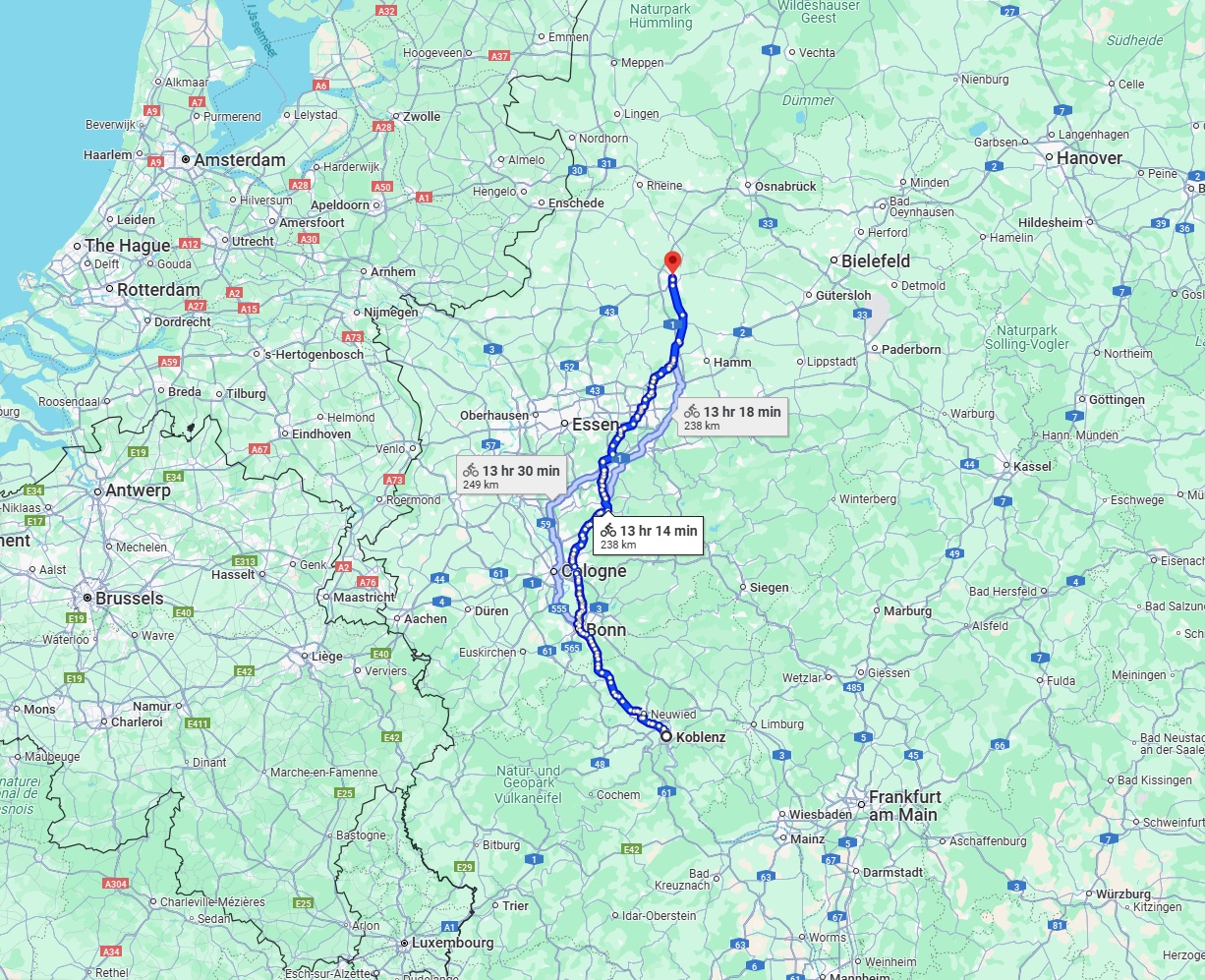Anreise von Koblenz Zu Münster Über 