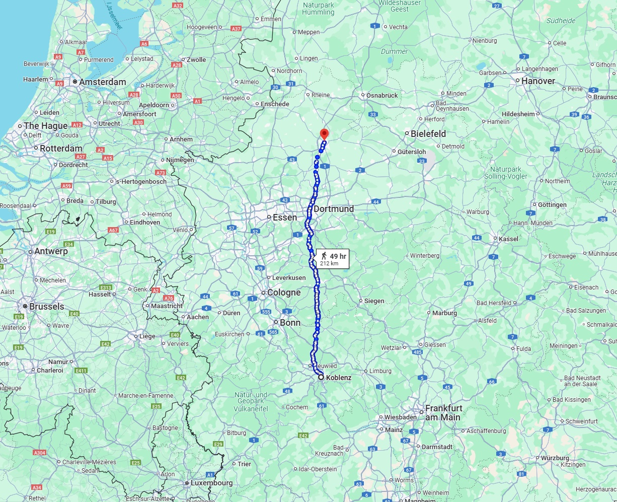 Anreise von Koblenz Zu Münster Über 