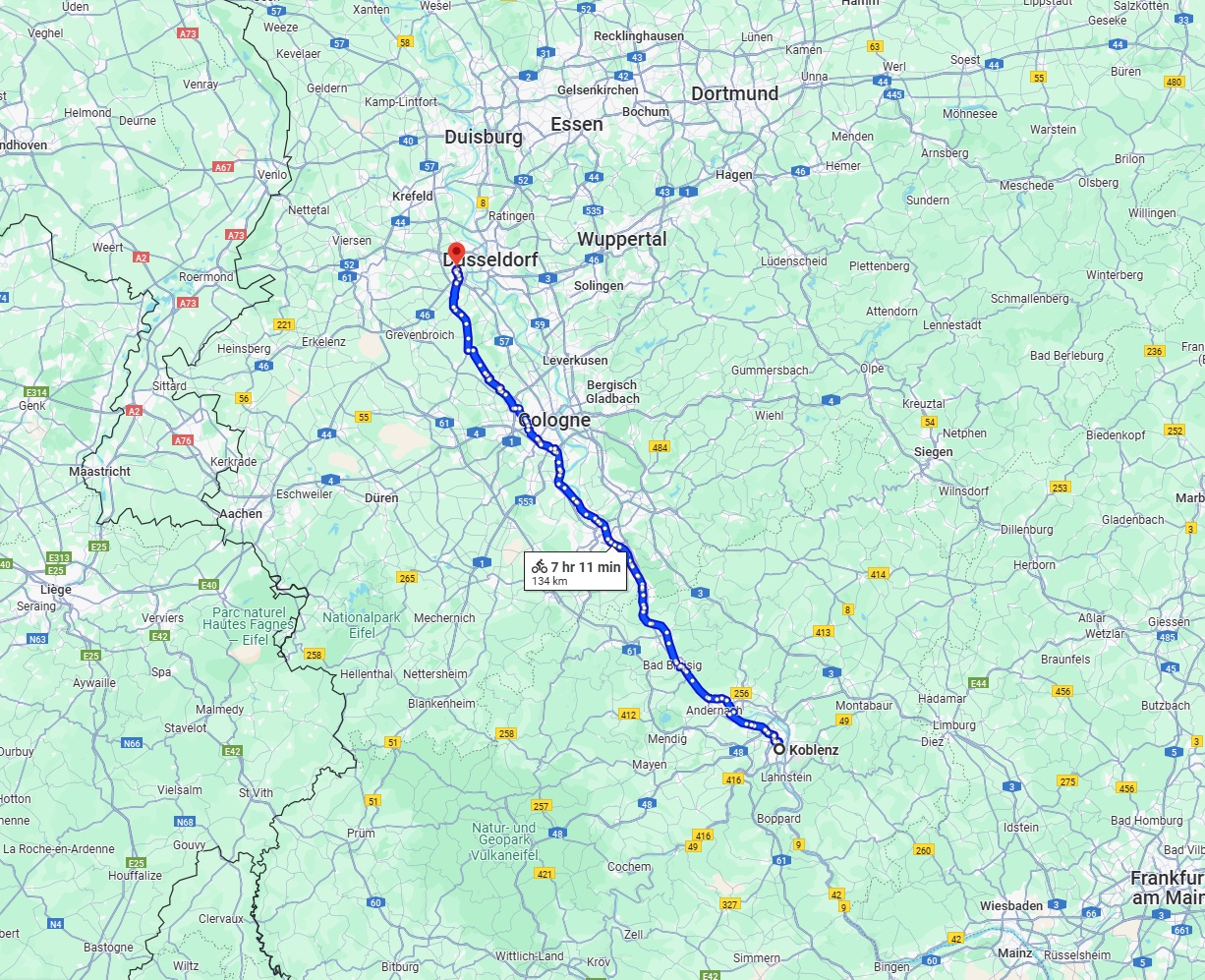 Anreise von Koblenz Zu Neuss Über 