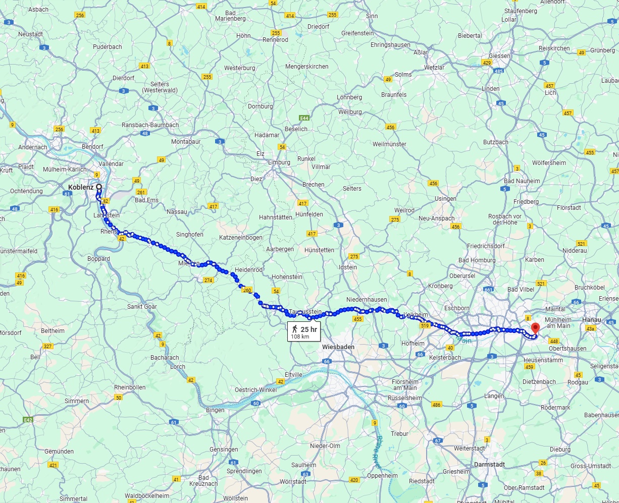 Anreise von Koblenz Zu Offenbach am Main Über 