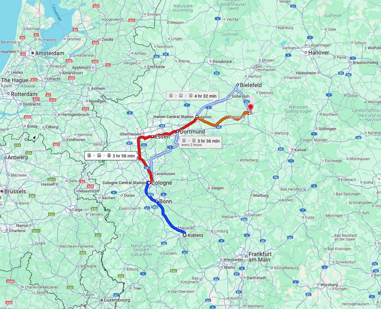 Anreise von Koblenz Zu Paderborn Über 