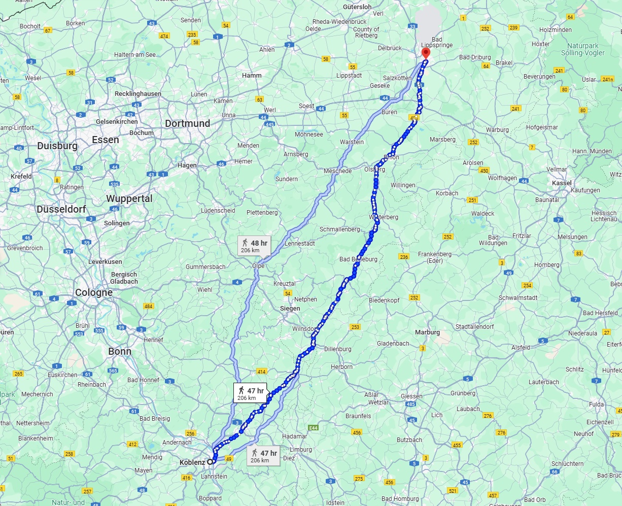 Anreise von Koblenz Zu Paderborn Über 