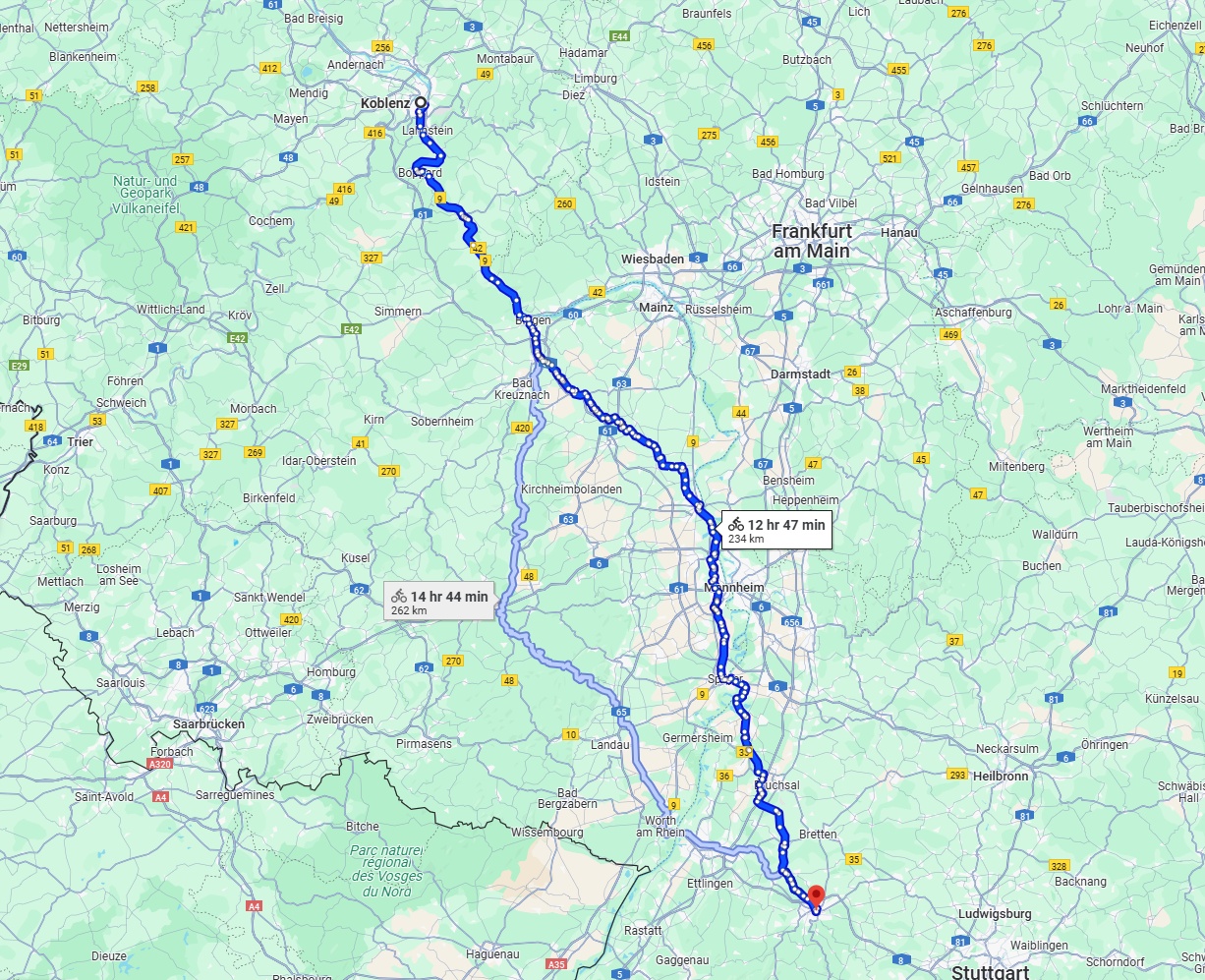 Anreise von Koblenz Zu Pforzheim Über 