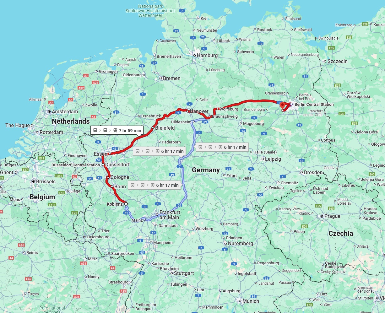 Anreise von Koblenz Zu Potsdam Über 