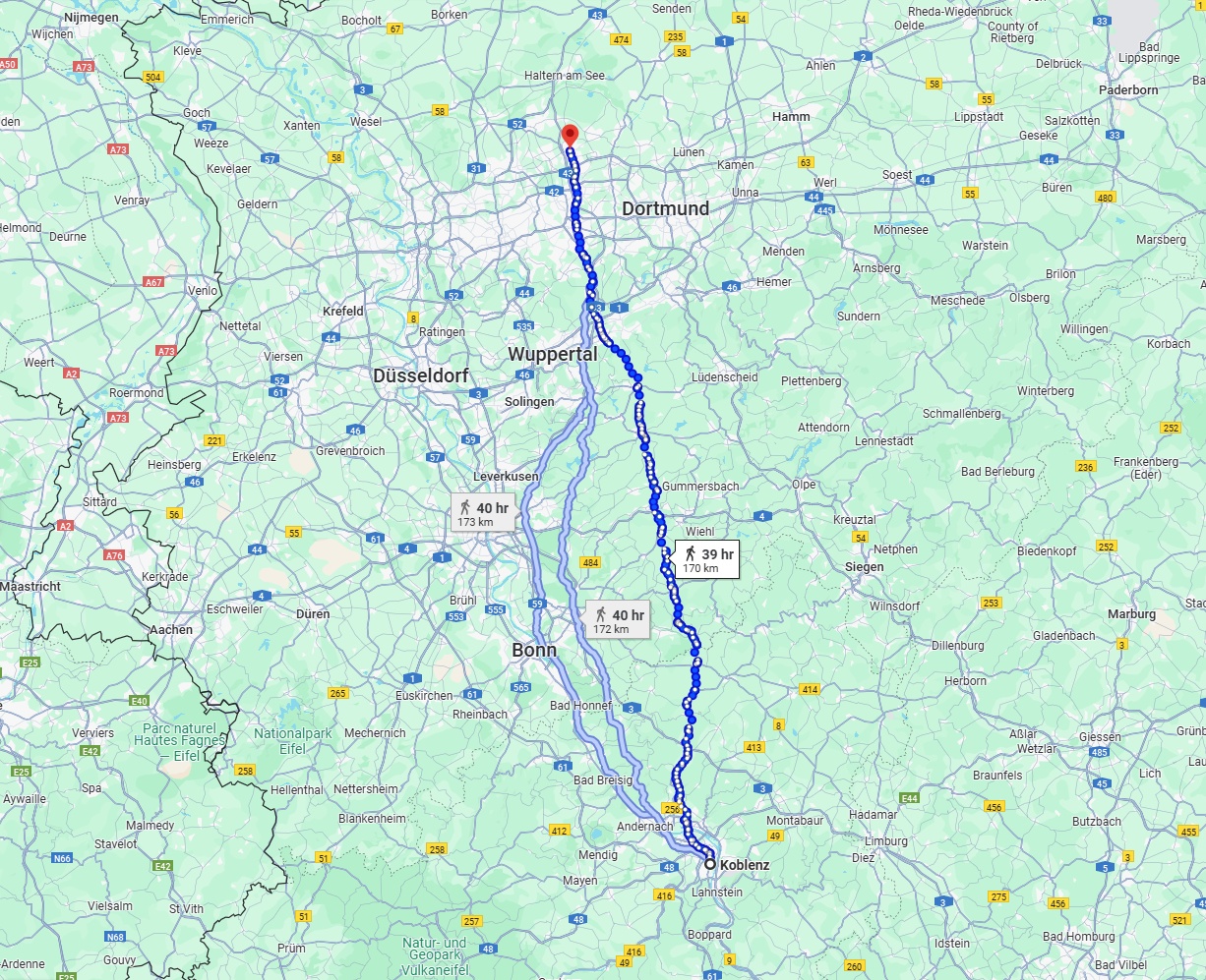 Anreise von Koblenz Zu Recklinghausen Über 