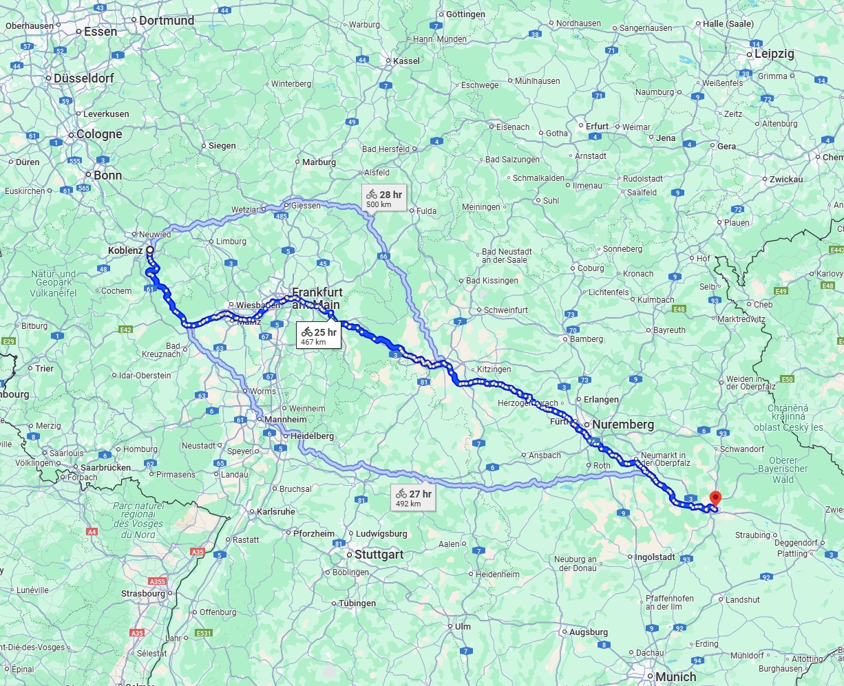 Anreise von Koblenz Zu Regensburg Über 