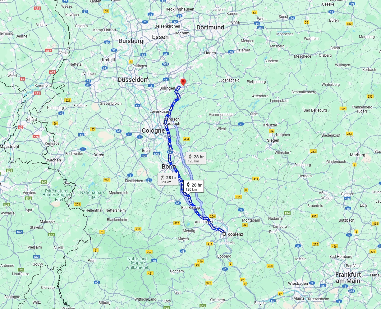 Anreise von Koblenz Zu Remscheid Über 
