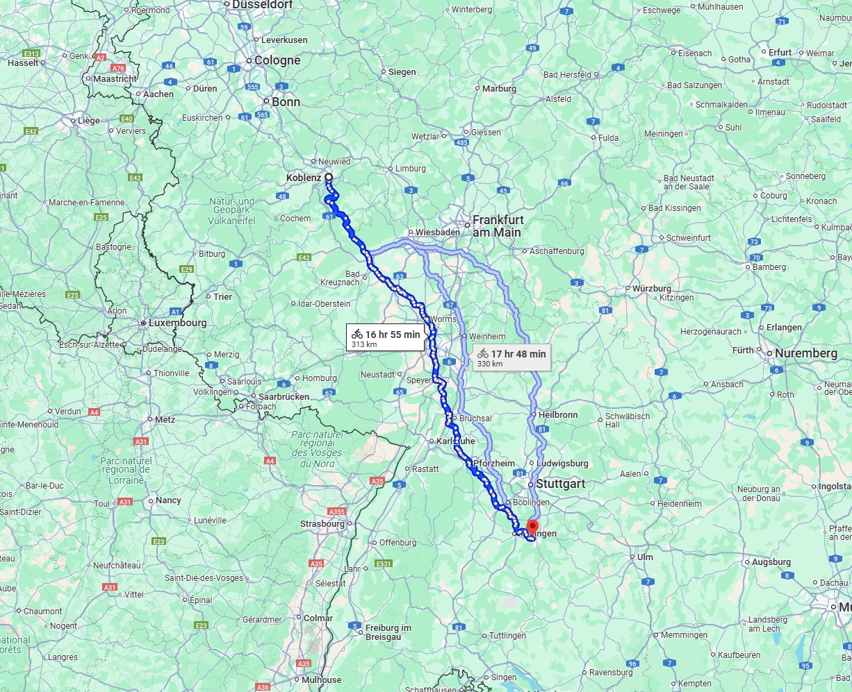 Anreise von Koblenz Zu Reutlingen Über 