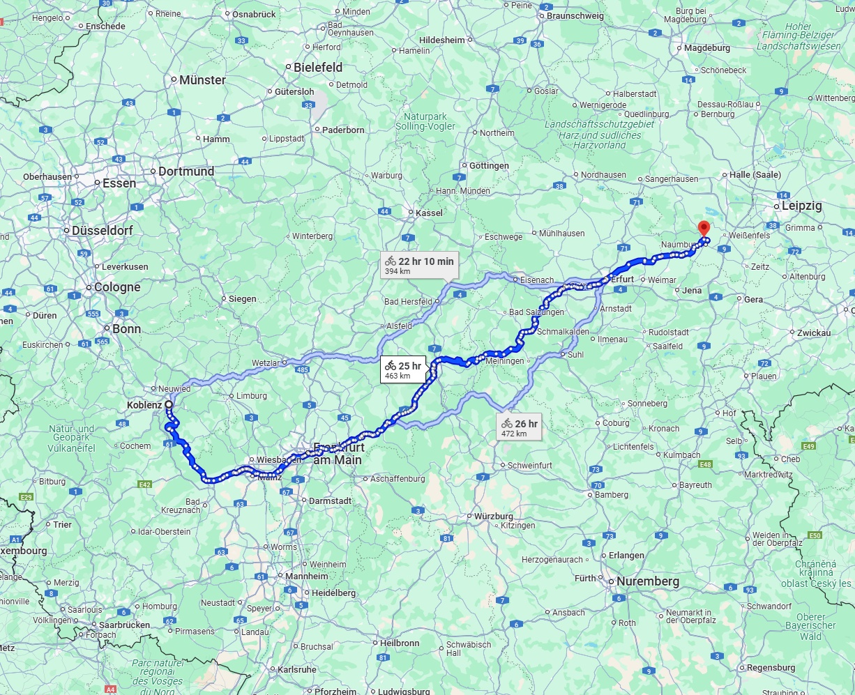 Anreise von Koblenz Zu Saale Über 