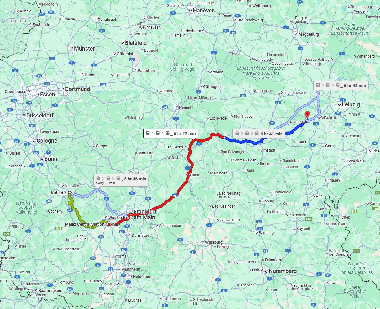 Anreise von Koblenz Zu Saale Über 