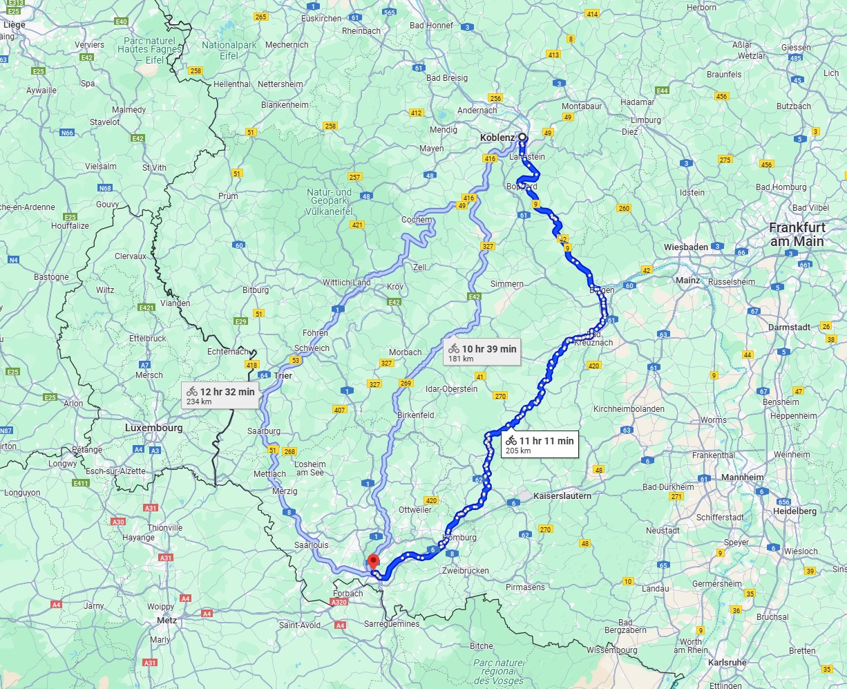 Anreise von Koblenz Zu Saarbrücken Über 