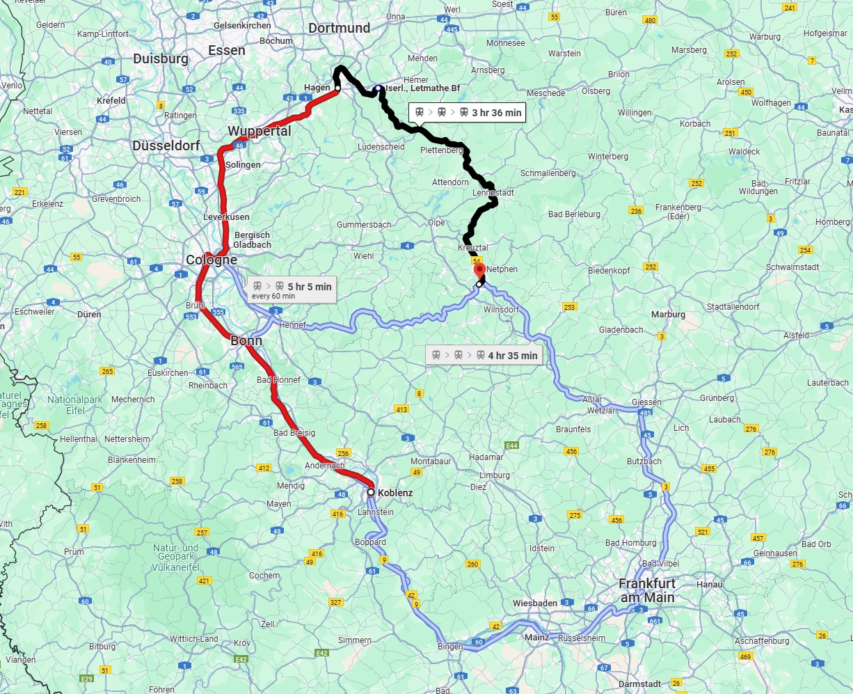 Anreise von Koblenz Zu Siegen Über 