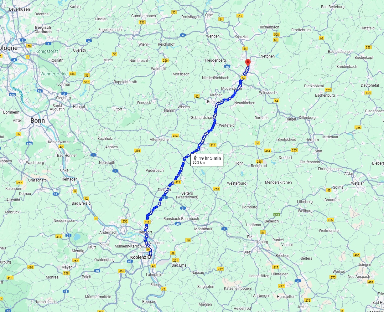 Anreise von Koblenz Zu Siegen Über 