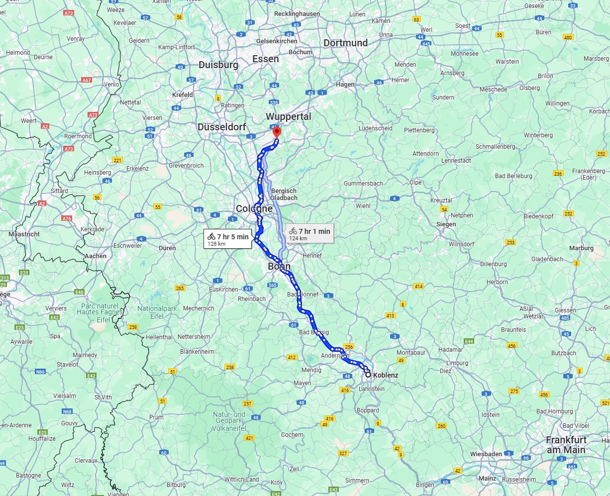 Anreise von Koblenz Zu Solingen Über 