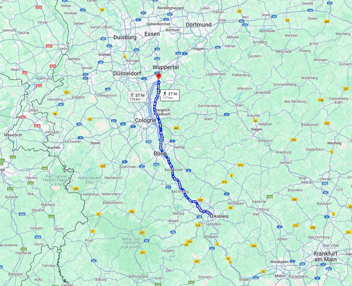 Anreise von Koblenz Zu Solingen Über 