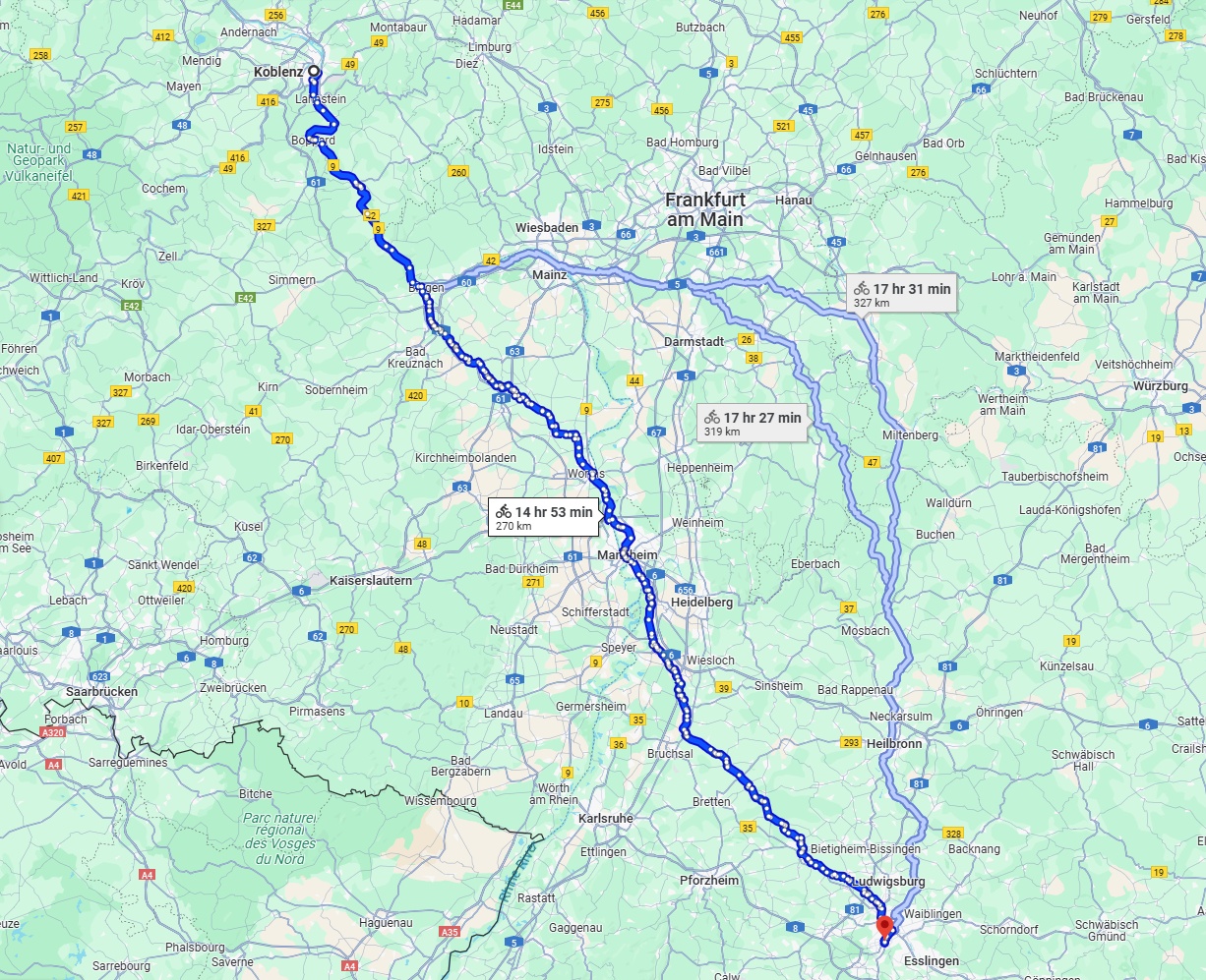 Anreise von Koblenz Zu Stuttgart Über 