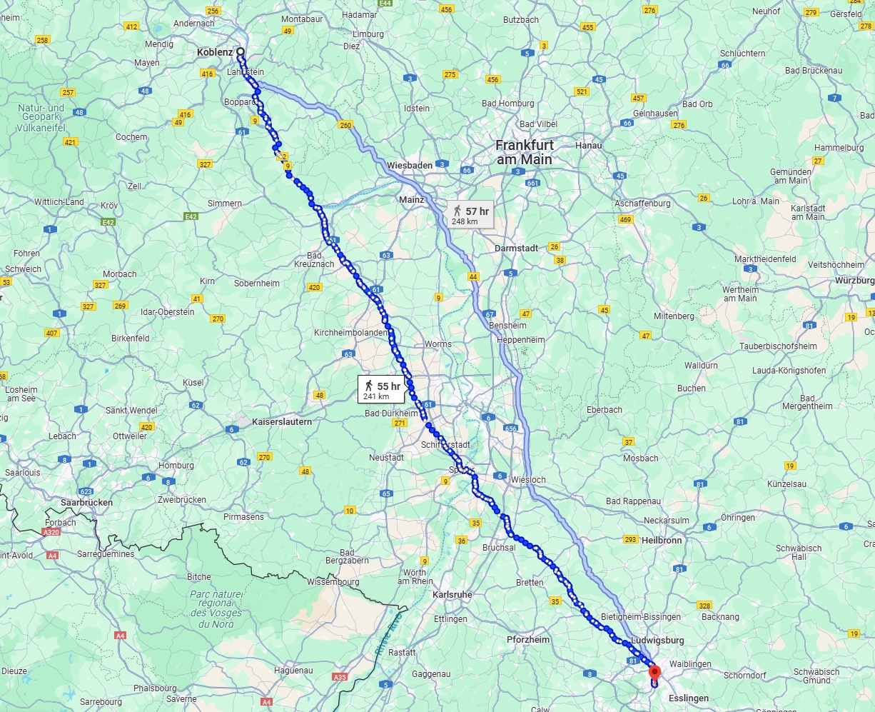 Anreise von Koblenz Zu Stuttgart Über 