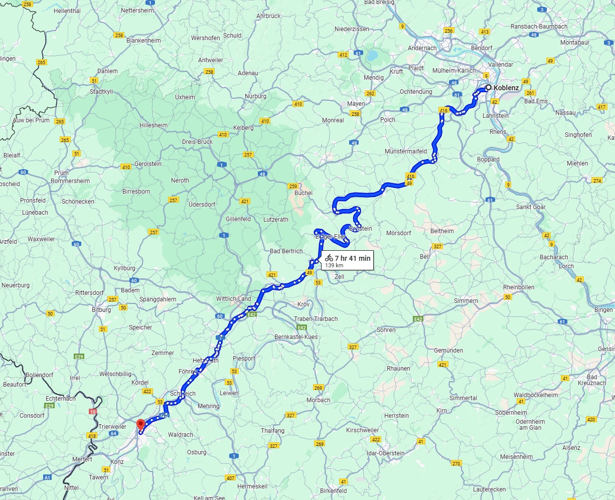 Anreise von Koblenz Zu Trier Über 