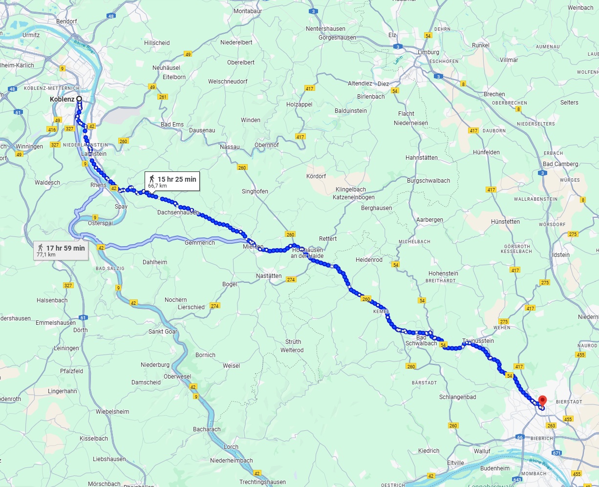 Anreise von Koblenz Zu Wiesbaden Über 