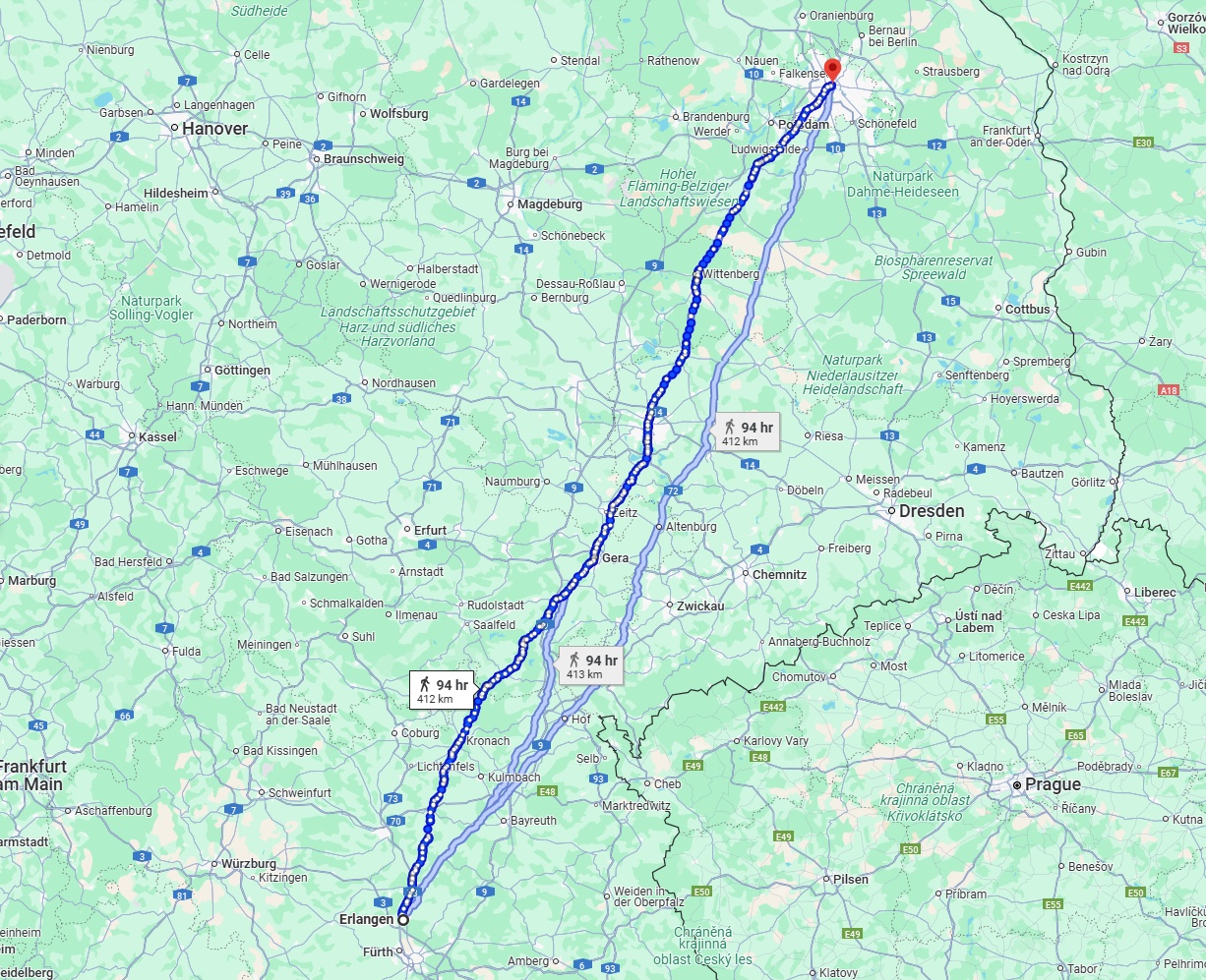 Anreise von Erlangen Zu Berlin Über 
