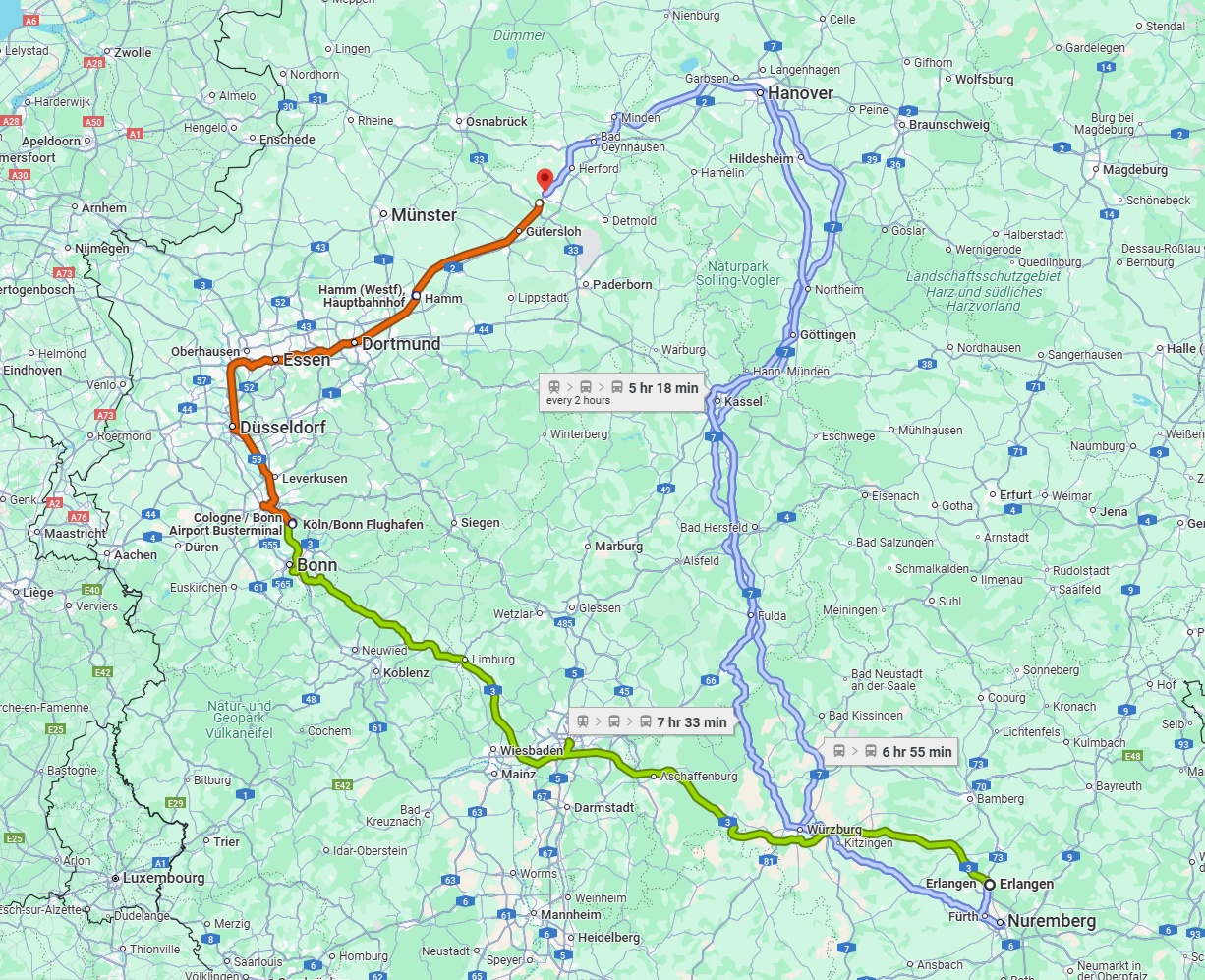 Anreise von Erlangen Zu Bielefeld Über 