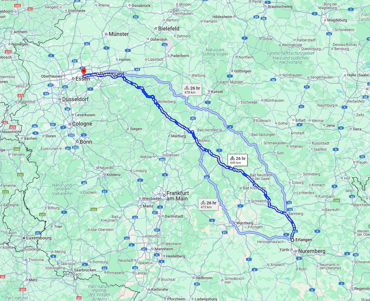 Anreise von Erlangen Zu Bochum Über 