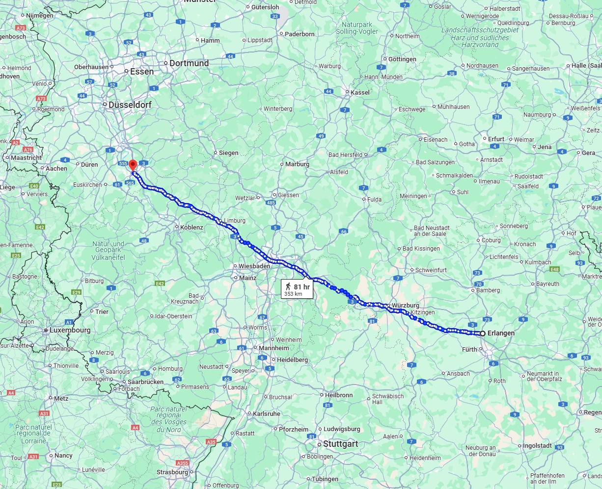 Anreise von Erlangen Zu Bonn Über 