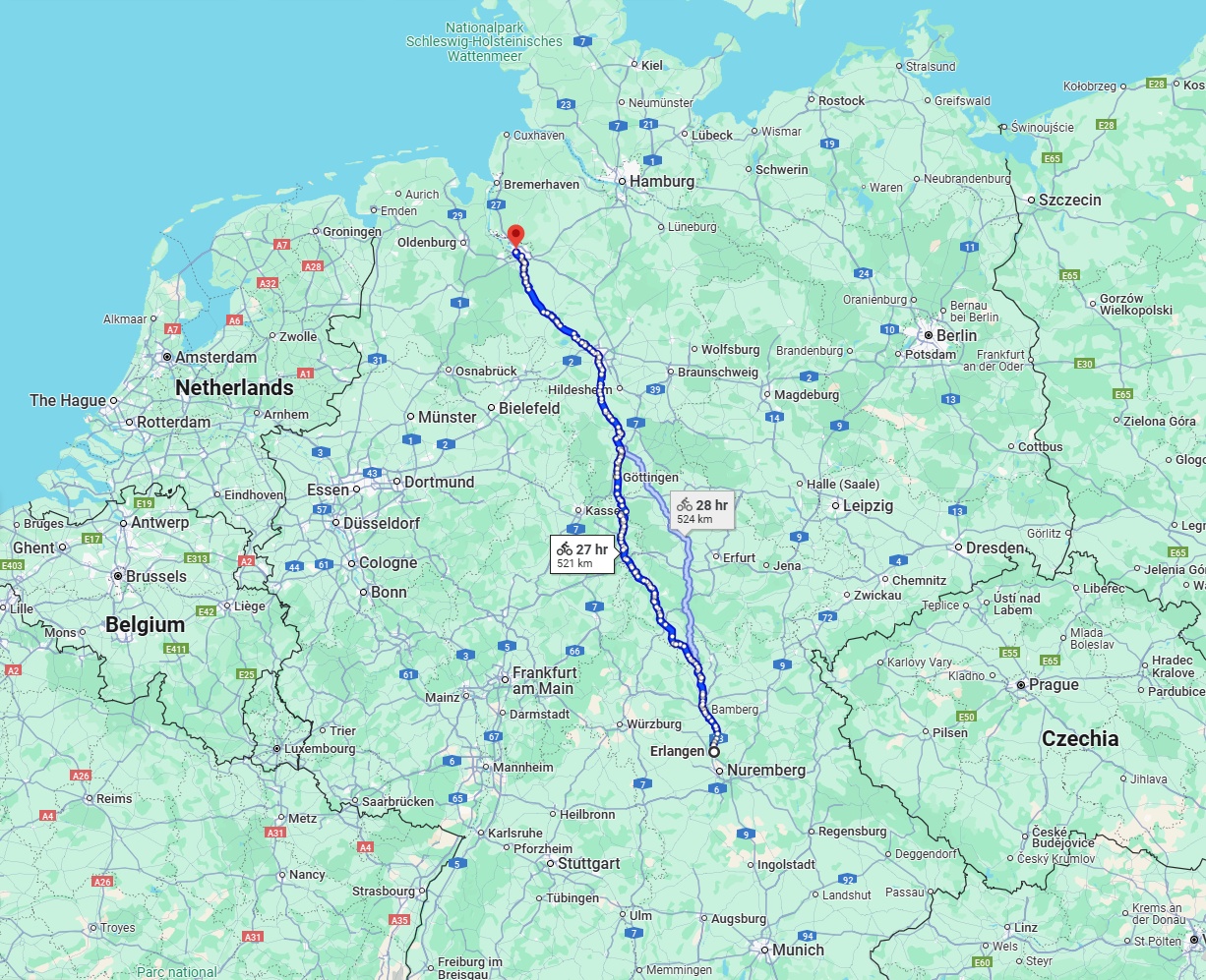 Anreise von Erlangen Zu Bremen Über 
