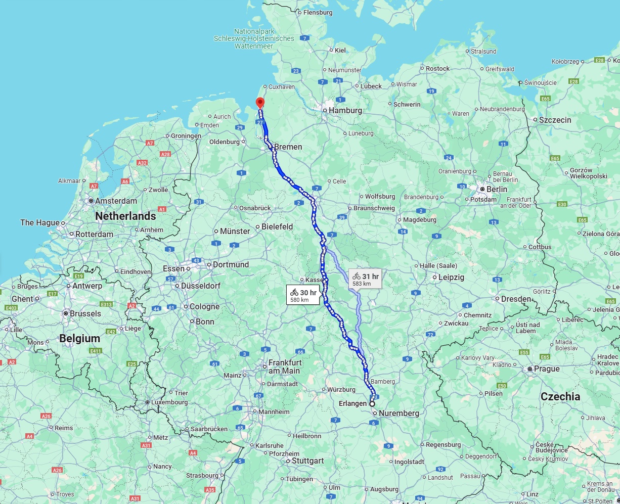 Anreise von Erlangen Zu Bremerhaven Über 