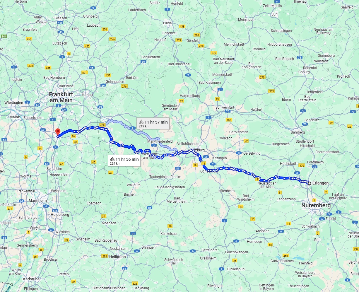 Anreise von Erlangen Zu Darmstadt Über 