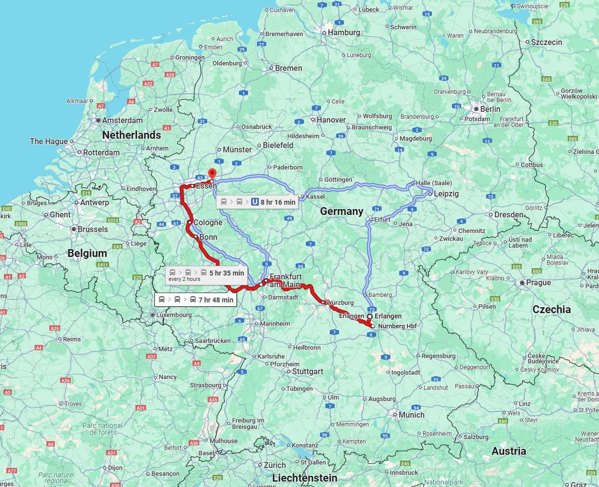 Anreise von Erlangen Zu Dortmund Über 