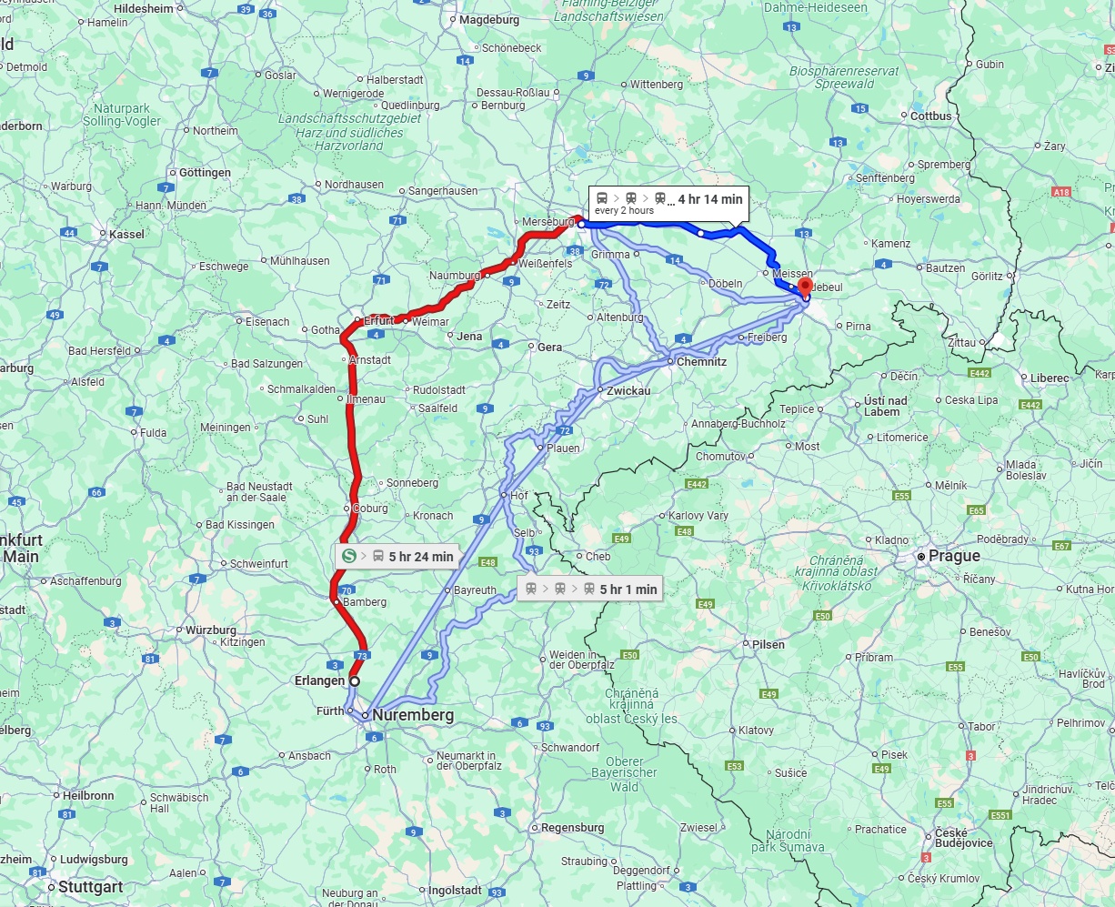 Anreise von Erlangen Zu Dresden Über 