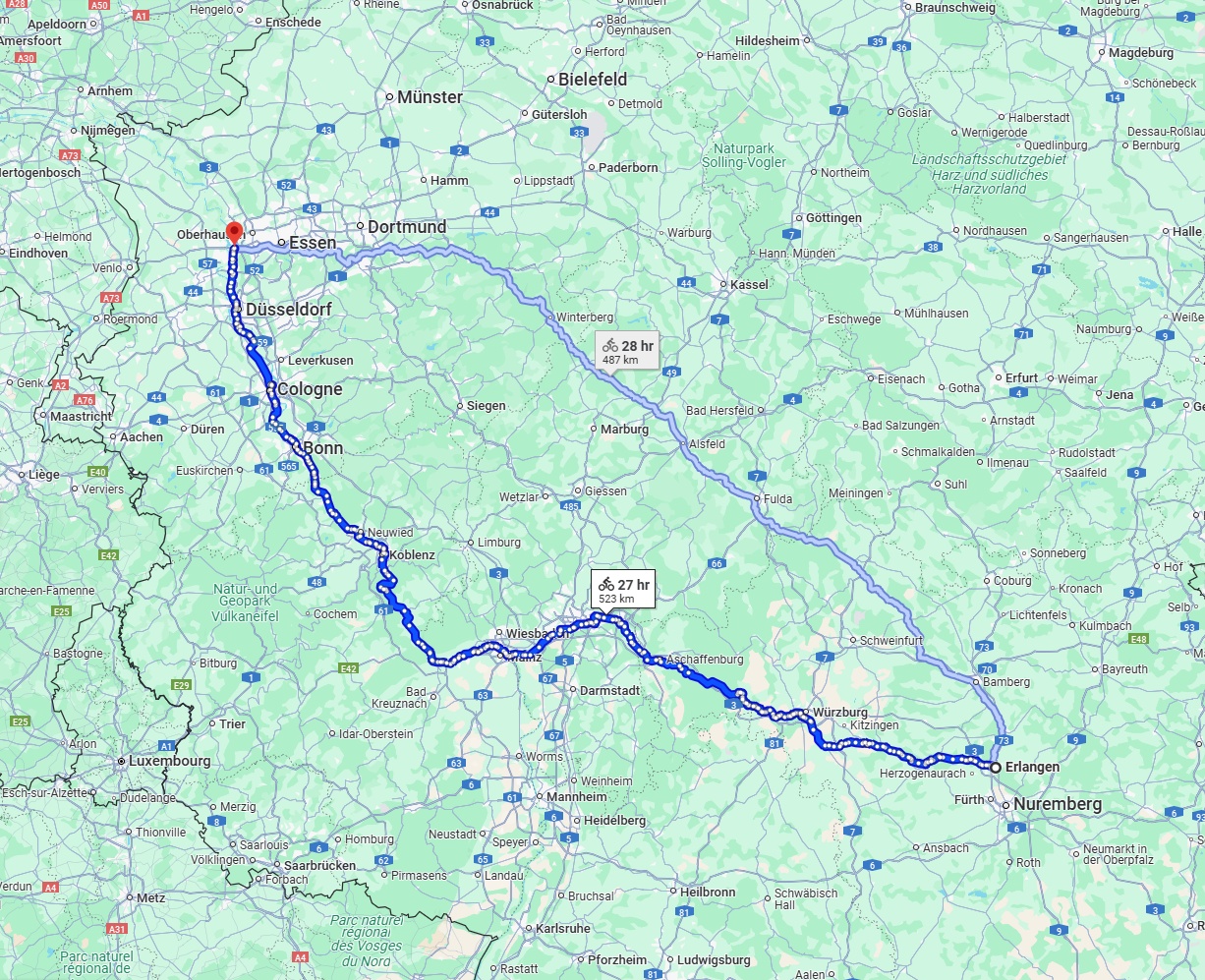 Anreise von Erlangen Zu Duisburg Über 