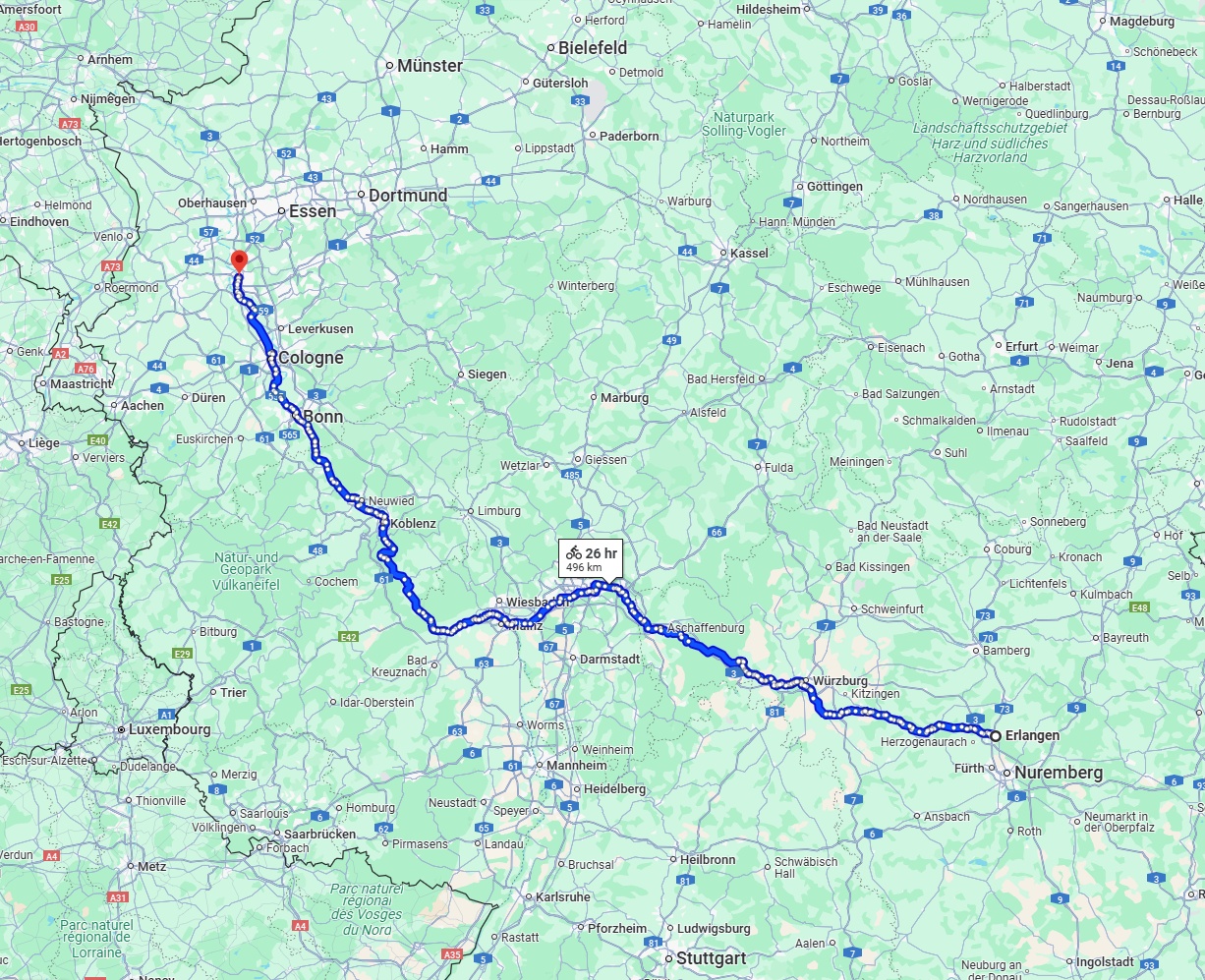 Anreise von Erlangen Zu Düsseldorf Über 