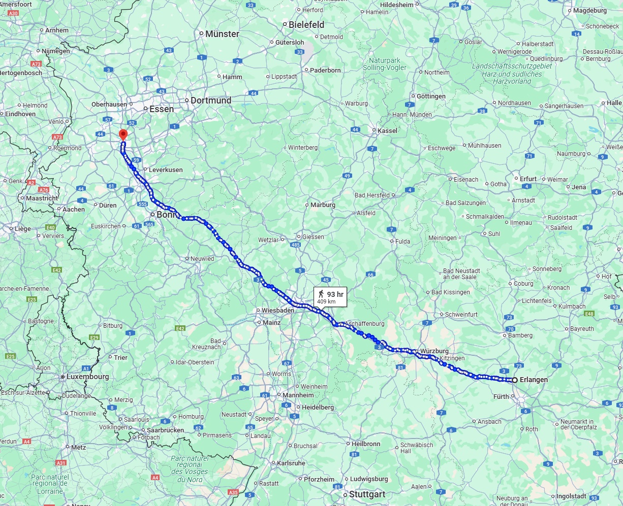 Anreise von Erlangen Zu Düsseldorf Über 