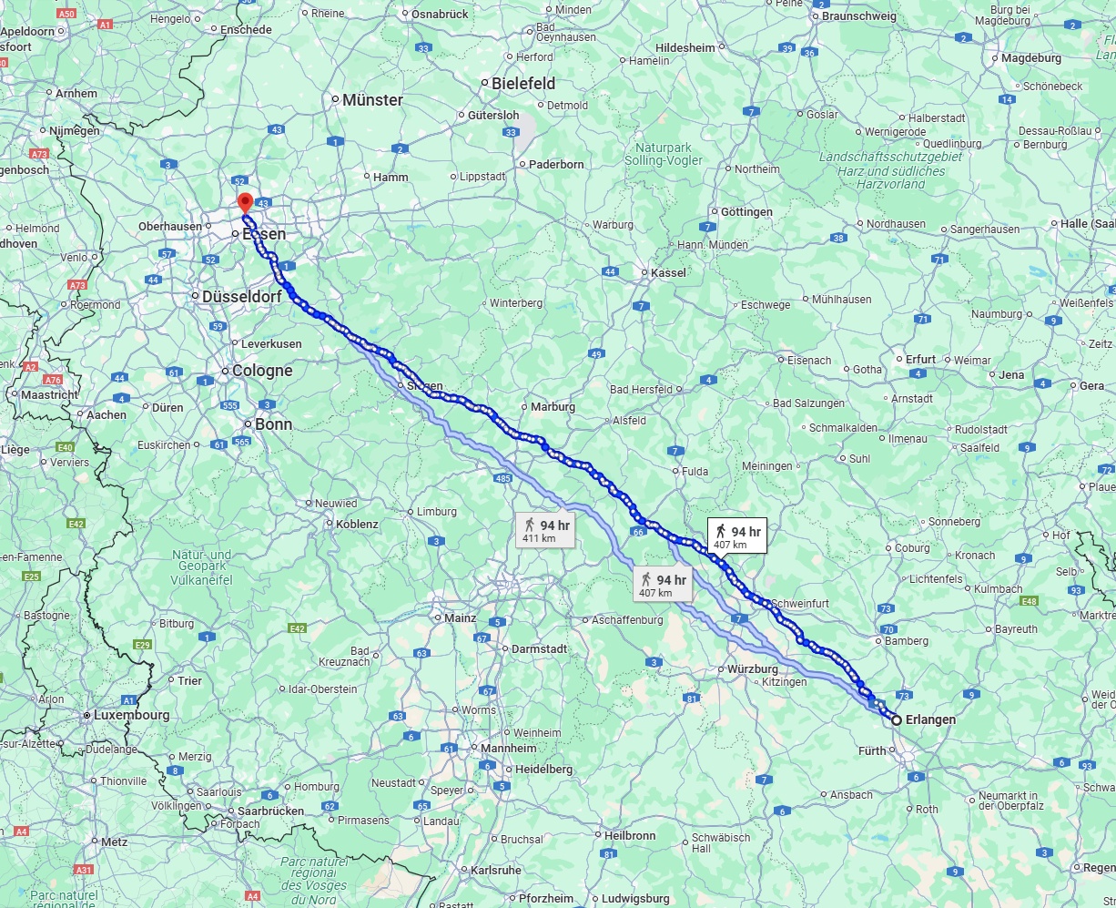 Anreise von Erlangen Zu Gelsenkirchen Über 