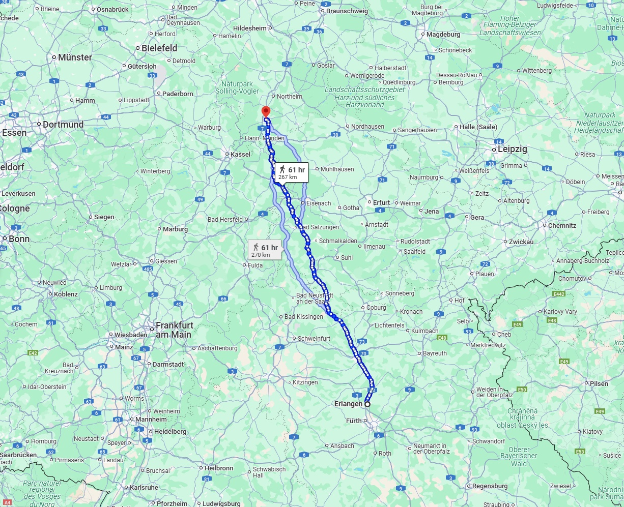 Anreise von Erlangen Zu Göttingen Über 