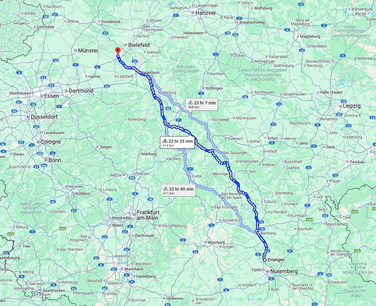 Anreise von Erlangen Zu Gütersloh Über 